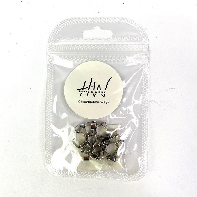 Bails Silver 10pcs - Stainless Steel