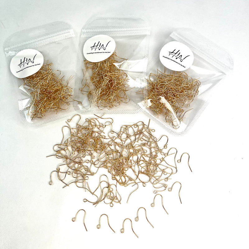 French Earring Hooks Gold (Nickel Free) 200pcs