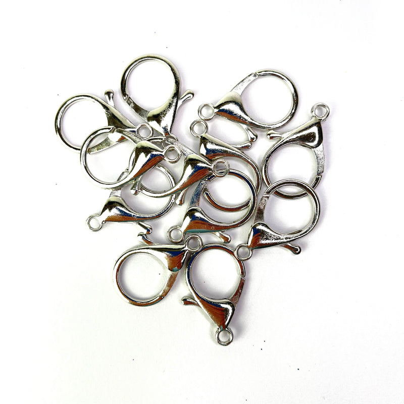 Large Lobster Clasp Silver (Nickel Free) 12pc