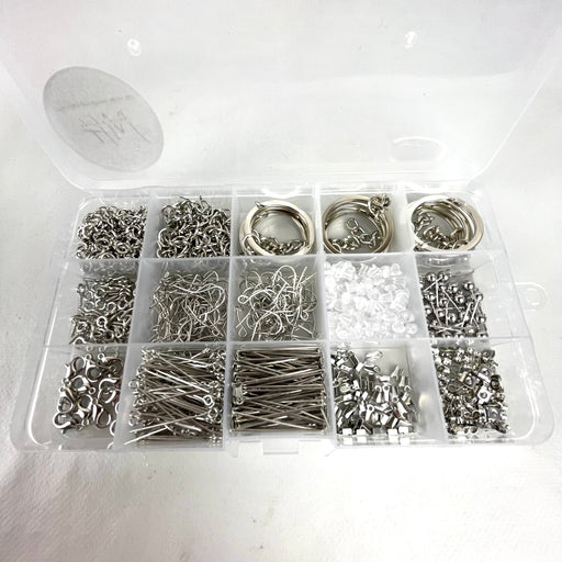Premium Resin and Jewellery Making Set (Nickel Free) Silver Approx 1,100pcs