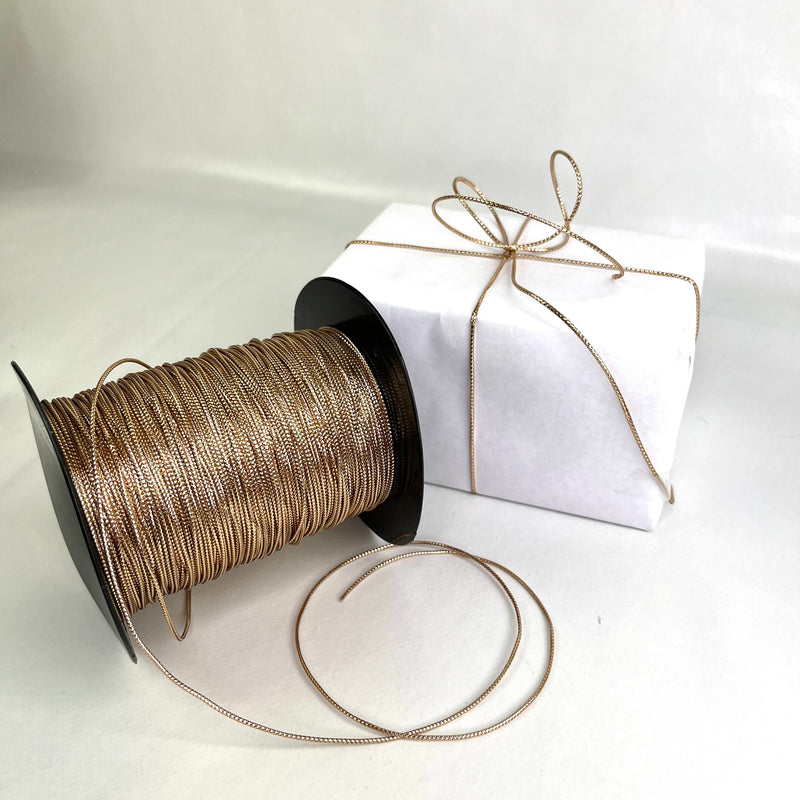 Rat Tail Cord 1mm Rose Gold 150m roll