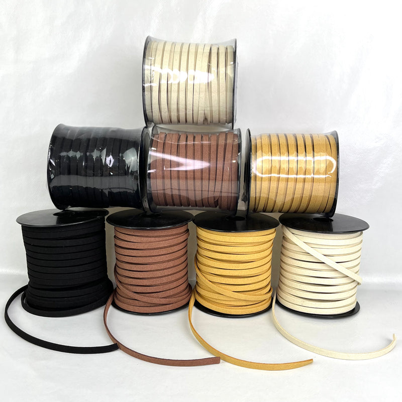 Faux Suede Rolls 5mm Tan 27mtrs