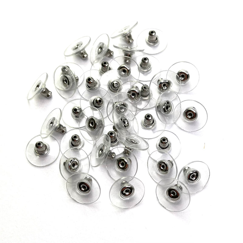 Comfort clutches Silver 40pcs - Stainless Steel