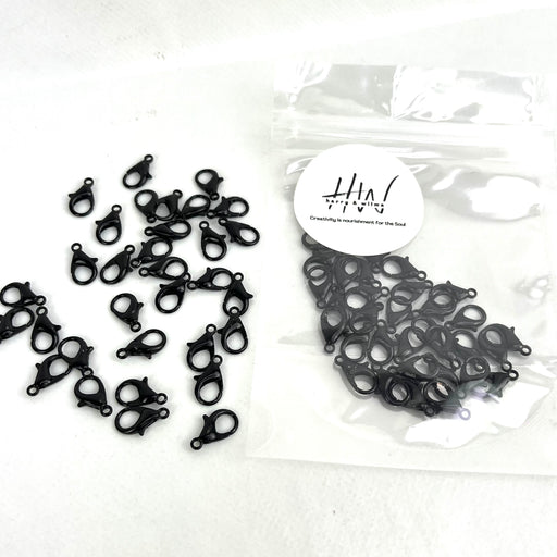 Lobster Clasp 14mm Black (Stainless Steel) 30pcs