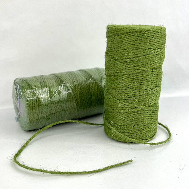 Jute Cord 2mm Chartreuse Green 100yd Roll