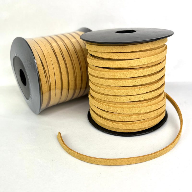 Faux Suede Rolls 5mm Tan 27mtrs