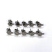 Drop Stud Pad Earrings Silver 10pcs - Stainless Steel