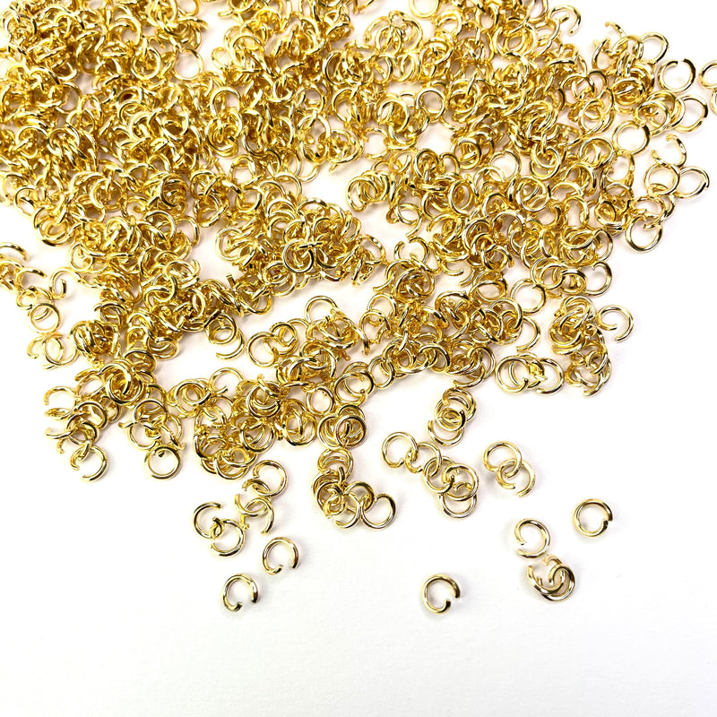 Jump Rings Gold 8mm 800pc (Nickel free)