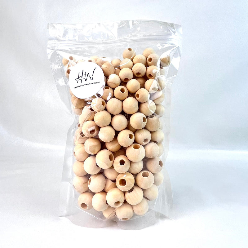 Wooden Natural Beads Approx 200pcs