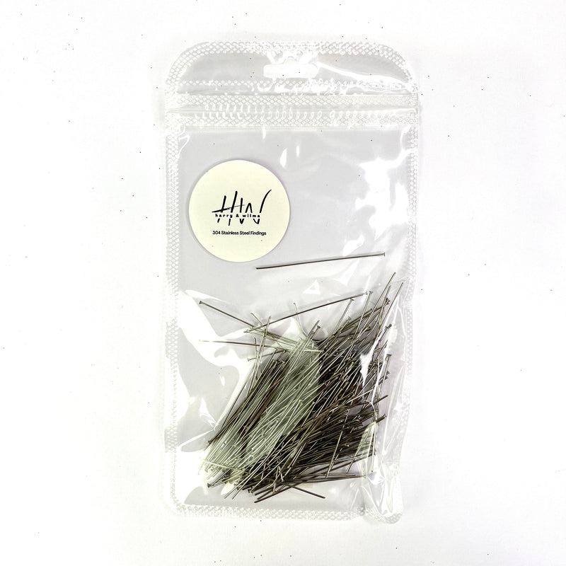 Head Pins 50mm 200pcs - Stainless Steel