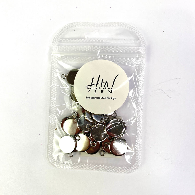 Cabochons Silver 10mm 25pcs - Stainless Steel