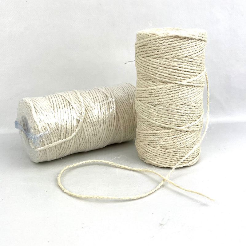 Jute Cord 2mm Ivory 100yd Roll