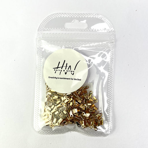 Cord Connectors Gold 6x2mm 300pc (Nickel Free)