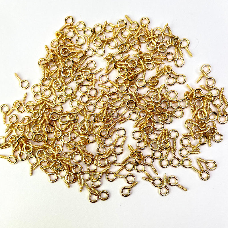 Mini Screws Gold 250pc 10mm (Nickel free)