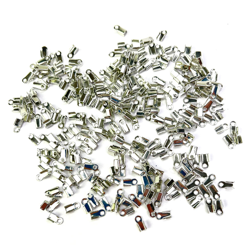 Cord Connectors Silver 6x2mm 300pc (Nickel Free)