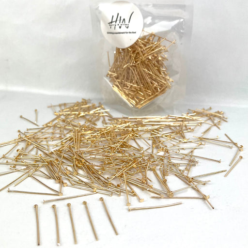 Head Pins 30mm Gold 55g - over 300pcs (Nickel Free)