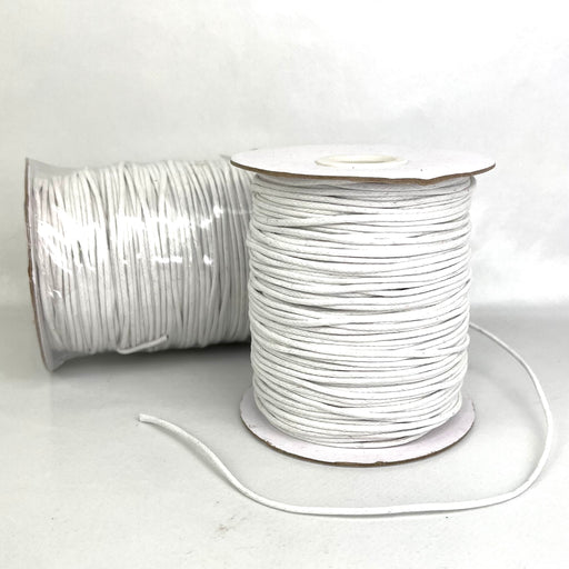 Waxed Cotton Cord 1.5mm White 100yd Roll