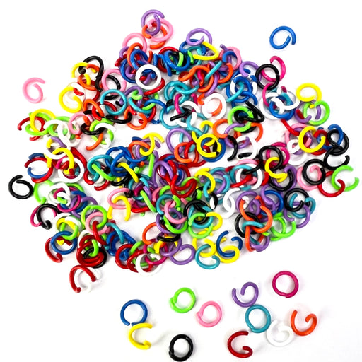 Funky Coloured Jump Rings 8mm - Stainless Steel