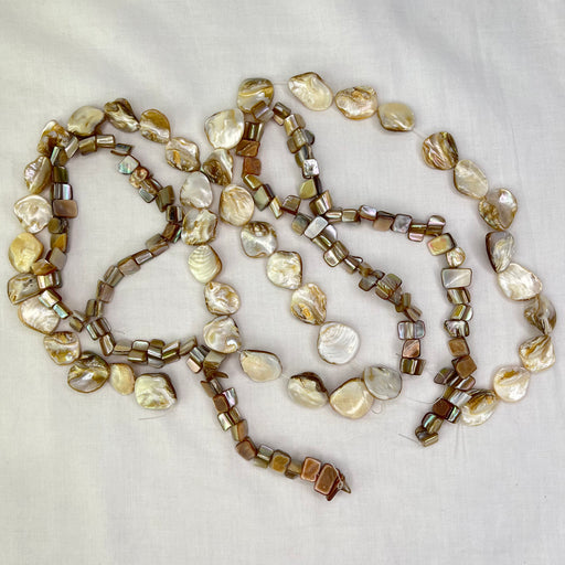 Natural Mother of Pearl Strand Mix 4 strands x 38cm