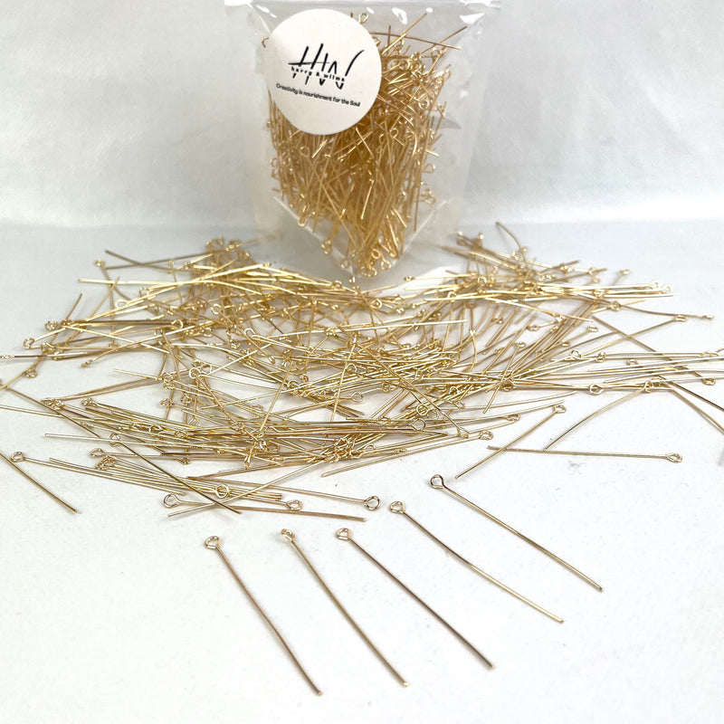 Eyes Pins 50mm Gold 55g - over 300pcs (Nickel Free)