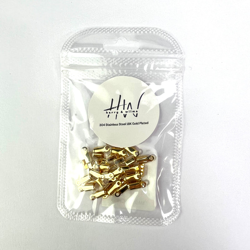 Cord Connectors Gold 35pcs - Stainless Steel