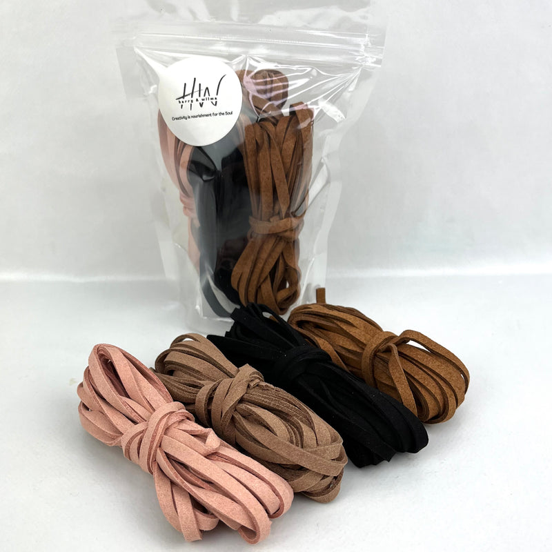 Faux Suede 5mm Bundle Boho Tones 4x4m Hanks