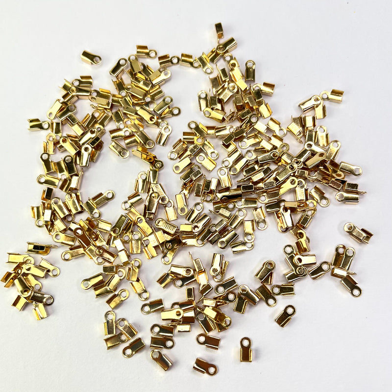 Cord Connectors Gold 6x2mm 300pc (Nickel Free)