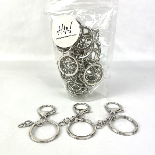 Keychains Silver with Large Lobster Clasp (20pc)
