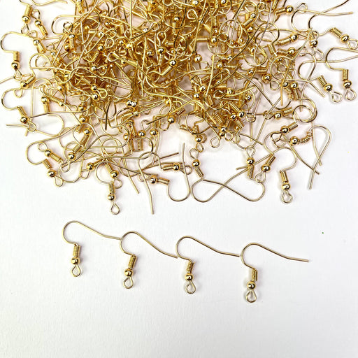 Earring Hooks Gold 200pc  (Nickel free)