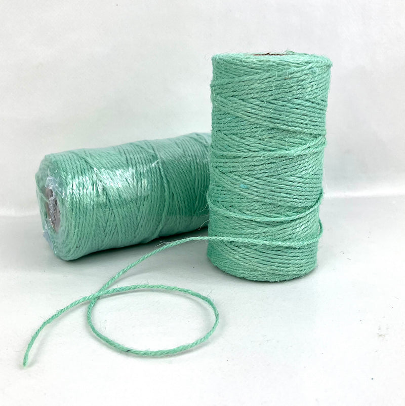Jute Cord 2mm Mint 100yd Roll
