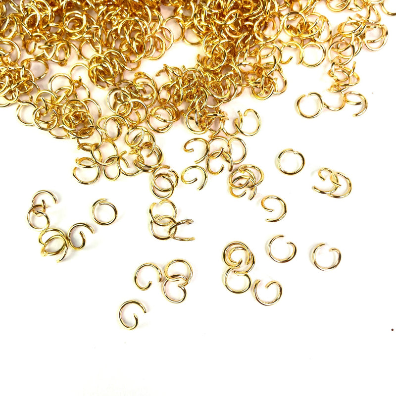 Jump rings Gold 800pc 6mm (Nickel free) - Harry & Wilma