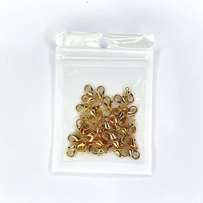 Lobster Clasps Gold (Nickel Free) 10mm 40pc - Harry & Wilma