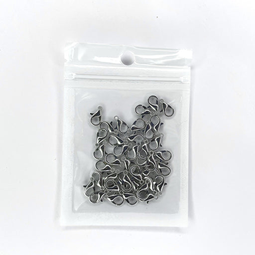 Lobster Clasps Silver (Nickel Free) 10mm 40pc