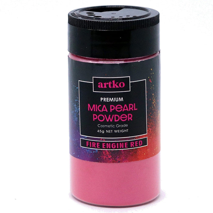 Mica Large 45g Pearl Powder Pigment - FIRE ENGINE RED - Harry & Wilma