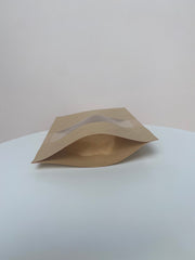 Natural Stand Up Pouch Bag - Clear Window (100pcs) (12*20cm) - Harry & Wilma