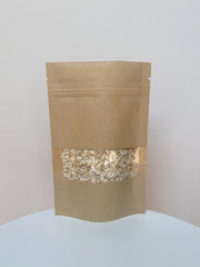 Natural Stand Up Pouch Bag - Clear Window (100pcs) (12*20cm) - Harry & Wilma