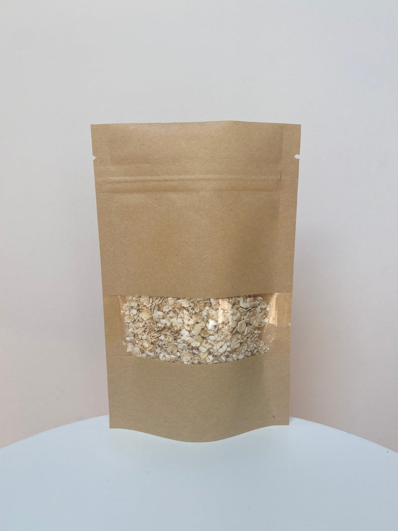 Natural Stand Up Pouch Bag - Clear Window (100pcs) (12*20cm) - Harry & Wilma