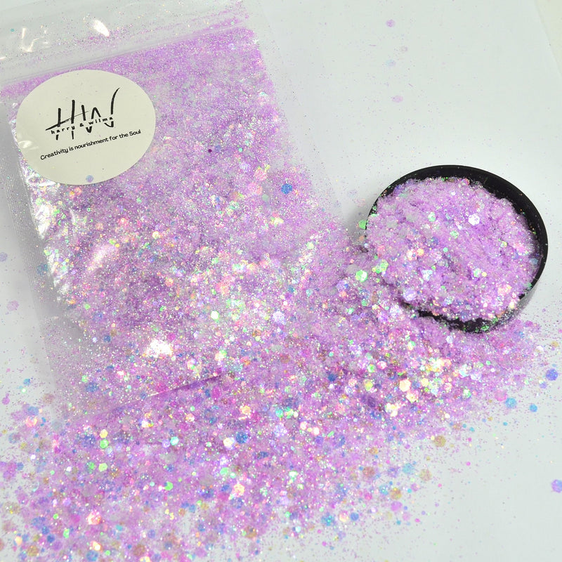 Pastel Chunky Lavender Glitter 25g - Harry & Wilma