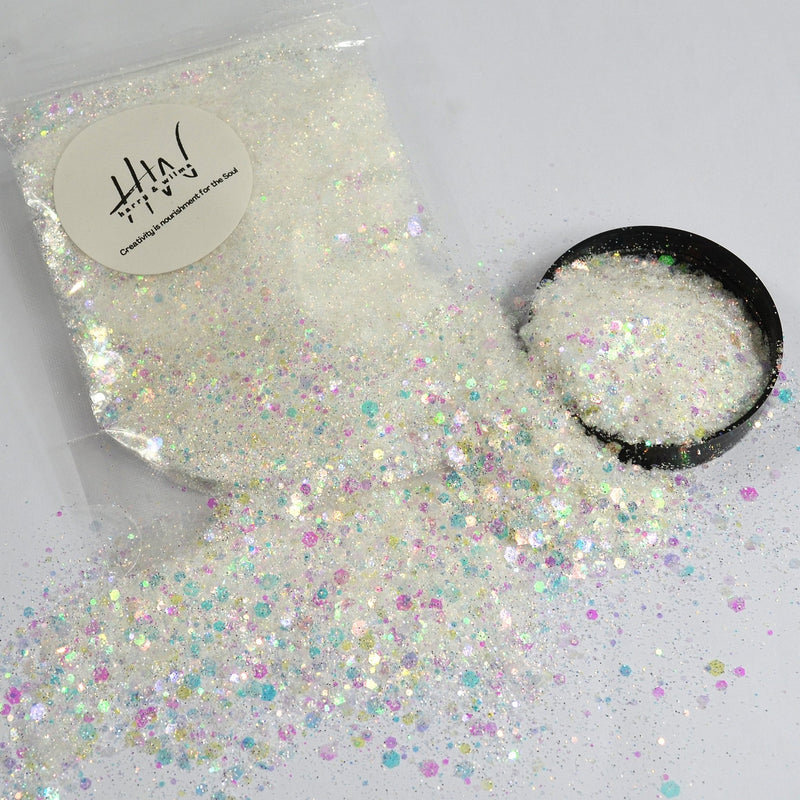 Pastel Chunky White Glitter 25g - Harry & Wilma