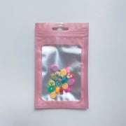 Pastel Pink Mylar Bag - Transparent Face (100pcs) (8*13cm) - Harry & Wilma