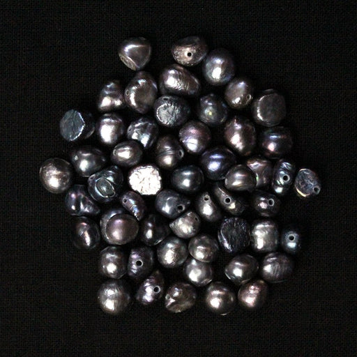 Potato Pearls Black and Silver