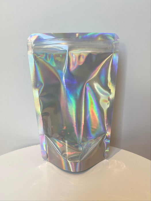 Rainbow Holographic Foil Pouch Bag - Transparent Face (100pcs) (12*20cm) - Harry & Wilma