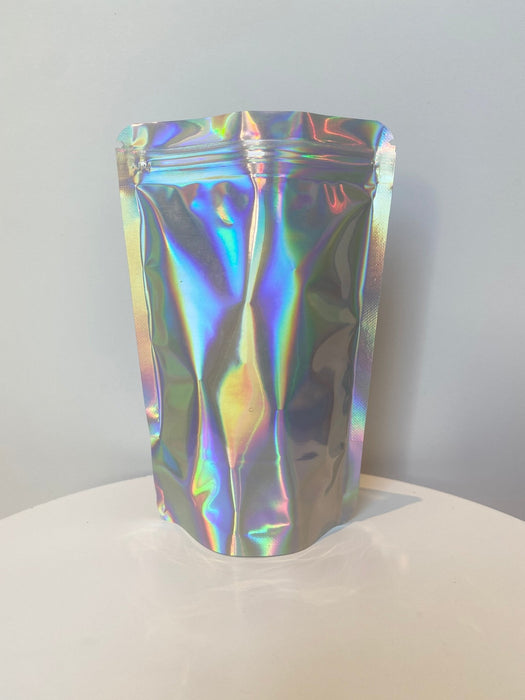 Rainbow Holographic Foil Pouch Bag - Transparent Face (100pcs) (12*20cm) - Harry & Wilma