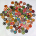 Round Buttons Patterned 100pc approximately.