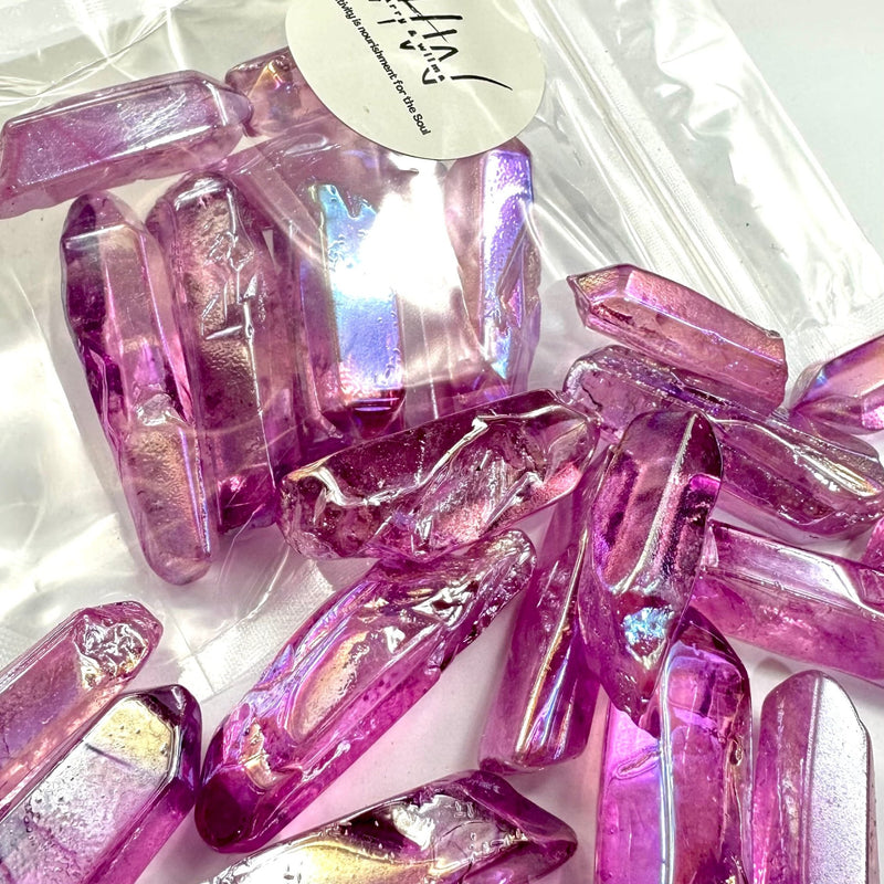 Semi Precious Crystal Points 100gms - Plum - Harry & Wilma
