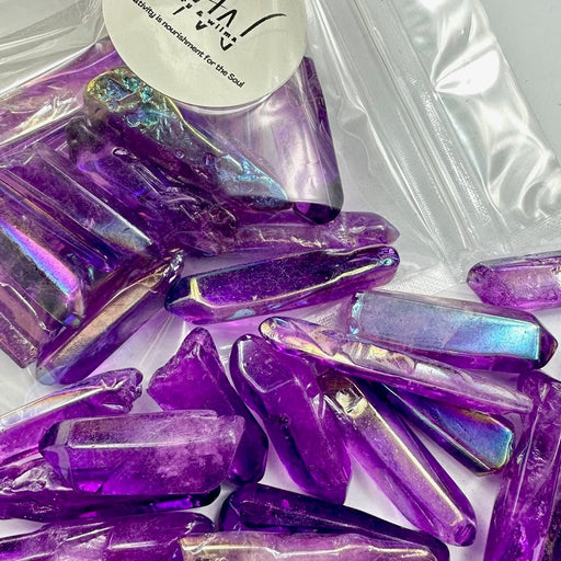 Semi Precious Crystal Points 100gms - Purple