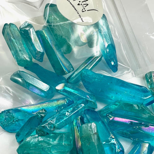 Semi Precious Crystal Points 100gms - Turquoise