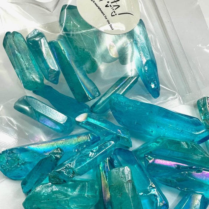 Semi Precious Crystal Points 100gms - Turquoise - Harry & Wilma