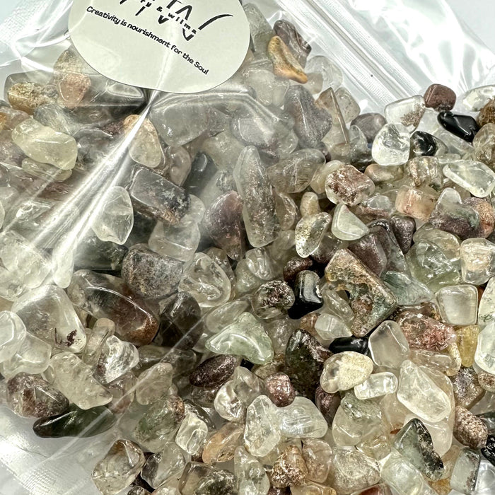 Semi Precious Stone Mix 250g - green phantom quartz - Harry & Wilma