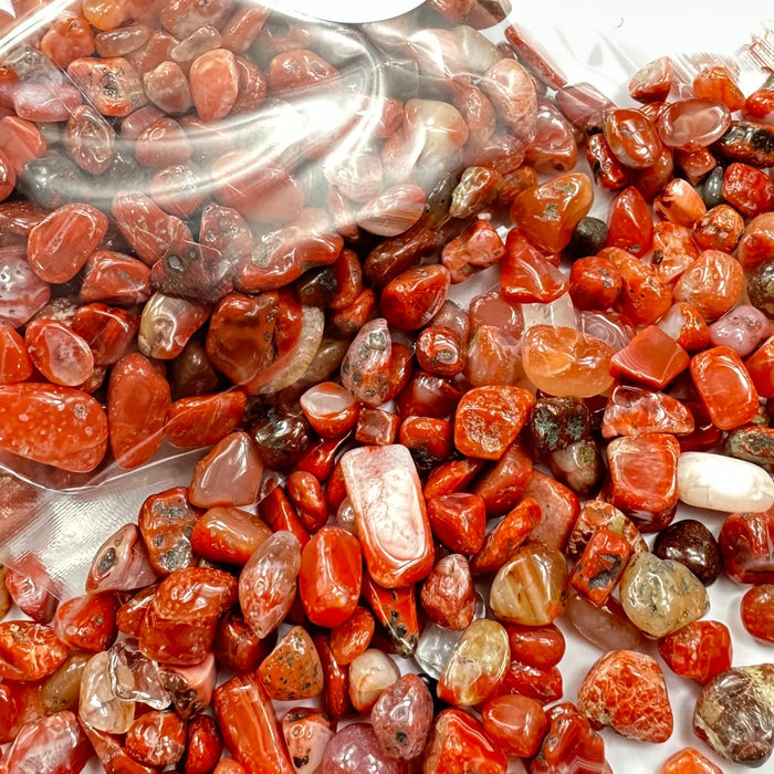 Semi Precious Stone Mix 250g - red agate - Harry & Wilma